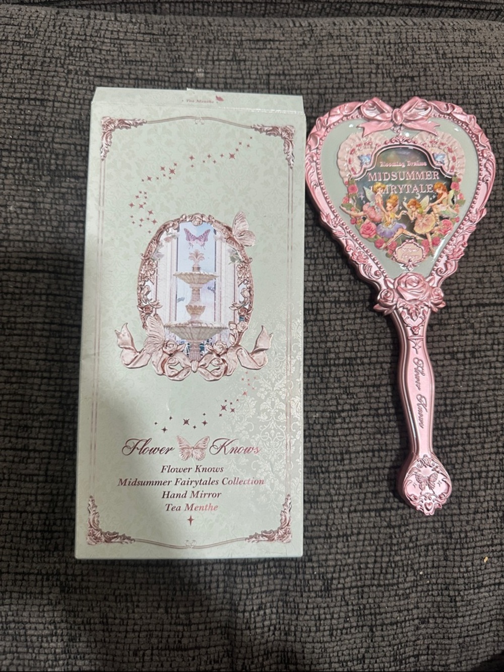Midsummer Fairytales Heart Hand Mirror - Pink